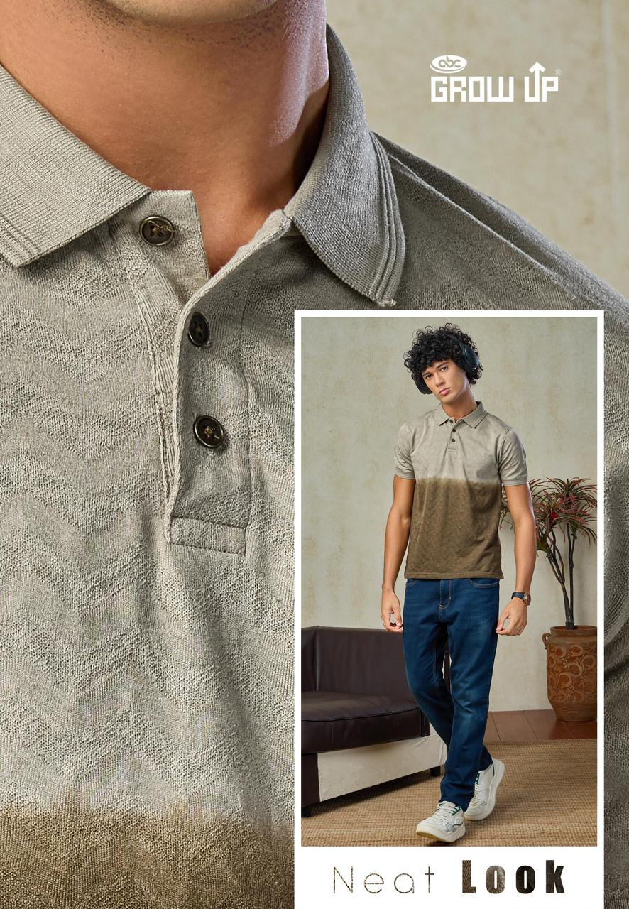 R-1157 Growup Interlock Mens Tshirts Wholesaler Ahmedabad