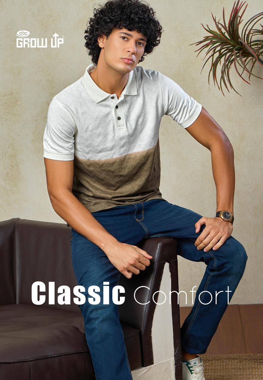 R-1157 Growup Interlock Mens Tshirts Wholesaler Ahmedabad
