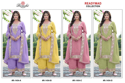 R-1454 Nx Ramsha Pakistani Readymade Suits Supplier