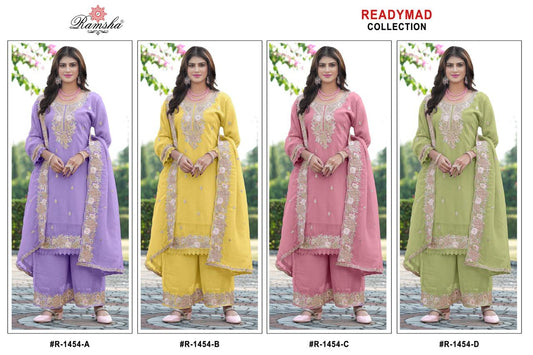 R-1454 Nx Ramsha Pakistani Readymade Suits Supplier