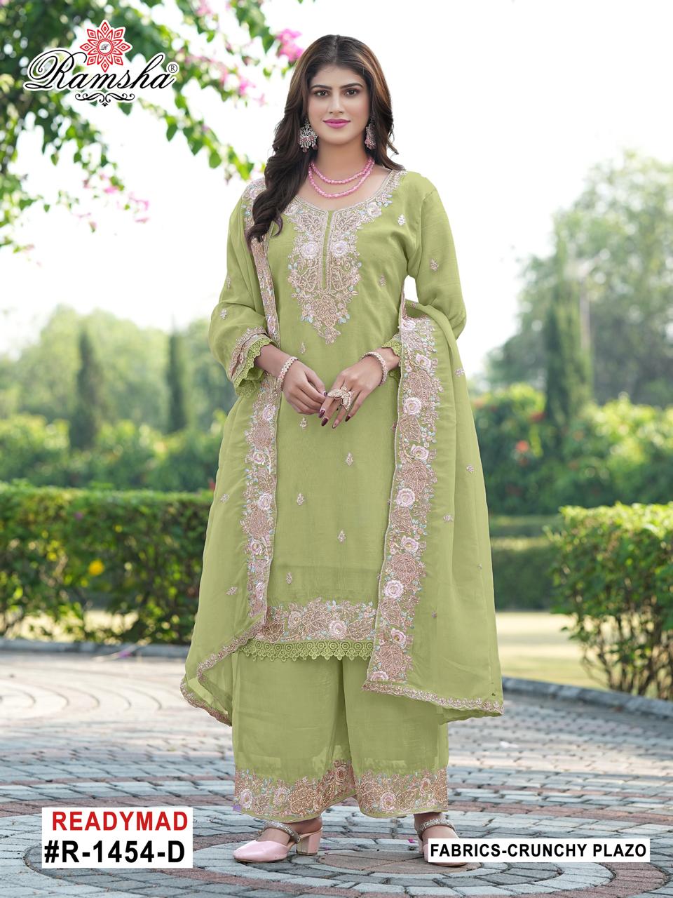 R-1454 Nx Ramsha Pakistani Readymade Suits Supplier