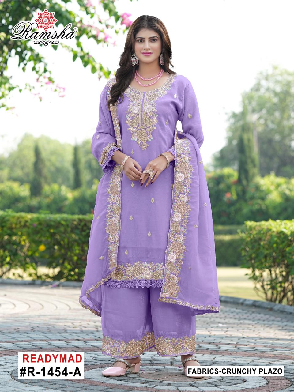 R-1454 Nx Ramsha Pakistani Readymade Suits Supplier