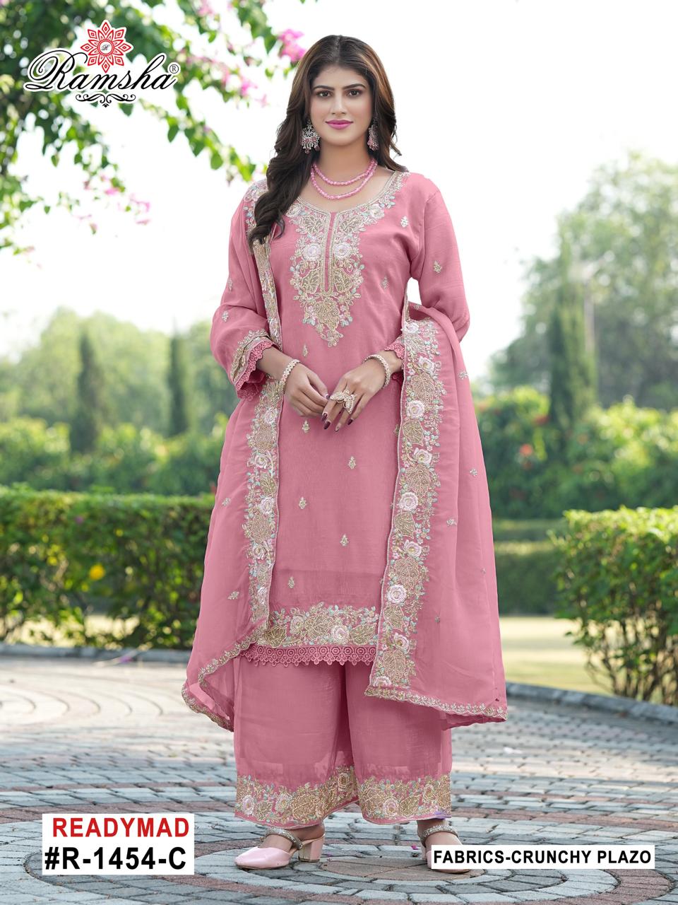 R-1454 Nx Ramsha Pakistani Readymade Suits Supplier