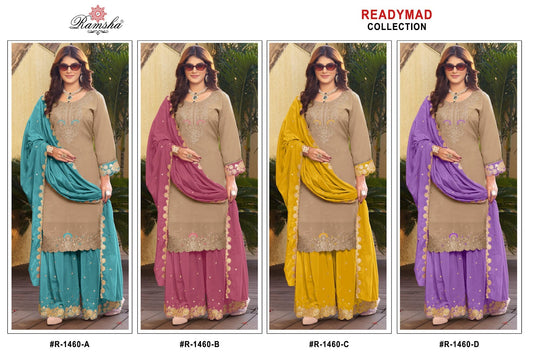 R-1460 Nx Ramsha Pakistani Readymade Suits Wholesale Rate