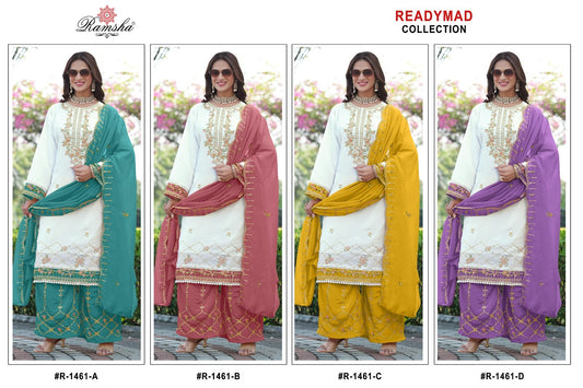 R-1461 Nx Ramsha Pakistani Readymade Suits Exporter