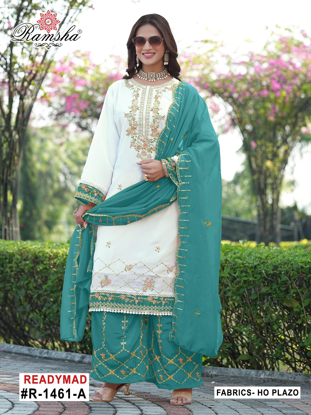 R-1461 Nx Ramsha Pakistani Readymade Suits Exporter