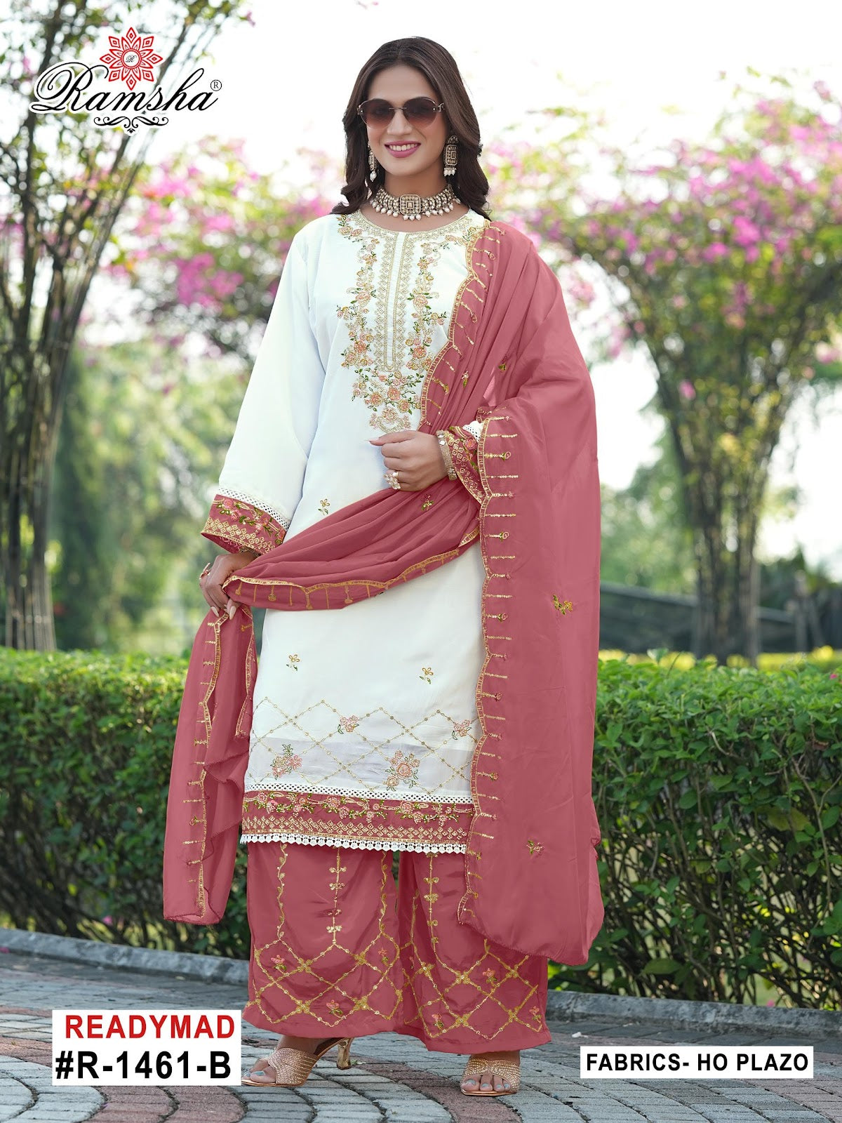 R-1461 Nx Ramsha Pakistani Readymade Suits Exporter