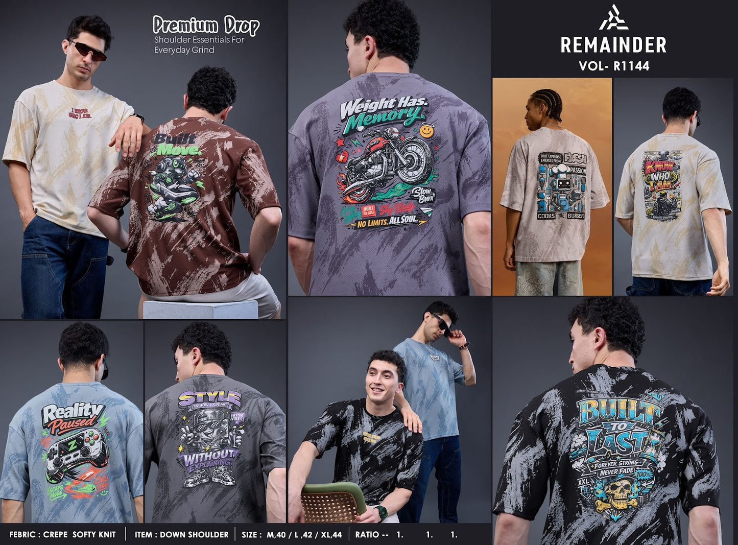 R1144 Remainder Knit Mens Tshirts Supplier