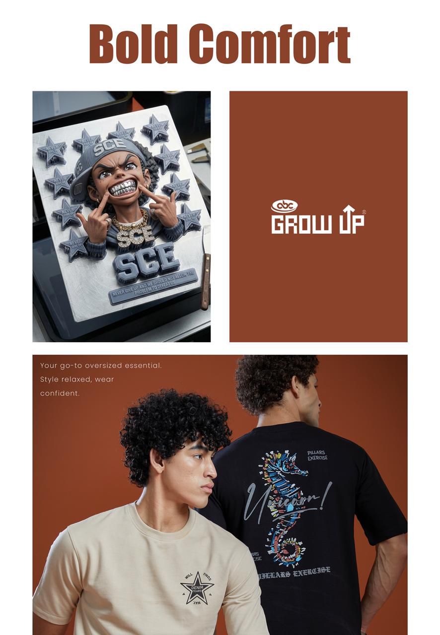R1552 Growup Cotton Looper Mens Tshirts Supplier Gujarat