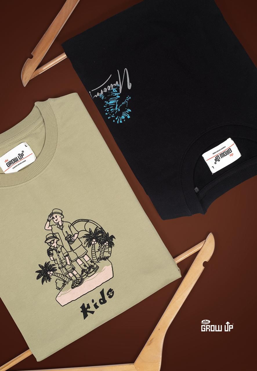 R1552 Growup Cotton Looper Mens Tshirts Supplier Gujarat
