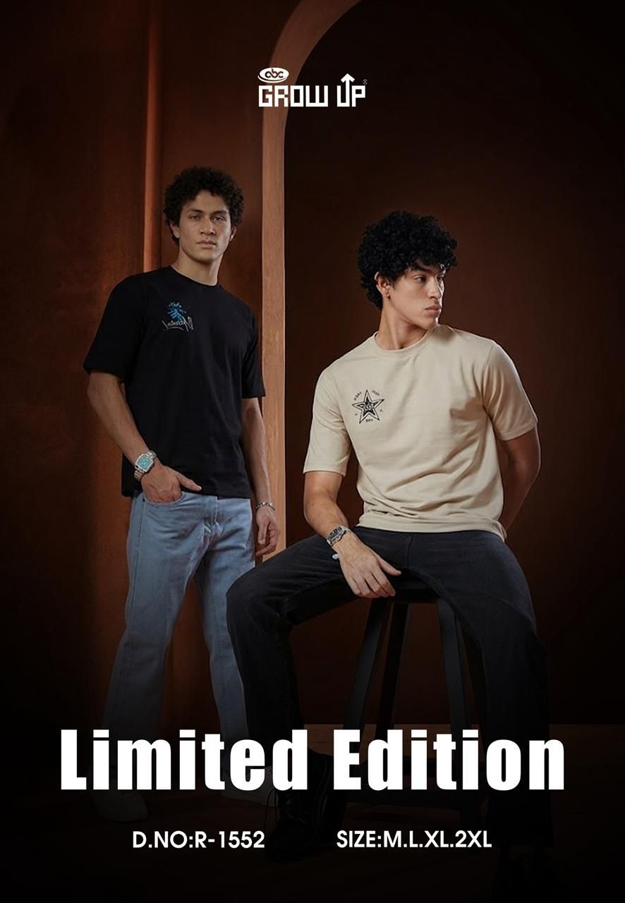 R1552 Growup Cotton Looper Mens Tshirts Supplier Gujarat