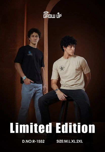 R1552 Growup Cotton Looper Mens Tshirts Supplier Gujarat