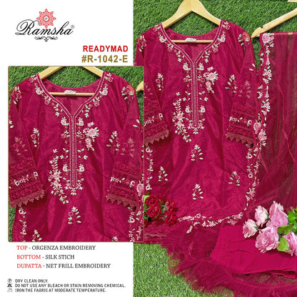 R 1042 Efgh Ramsha Organza Pakistani Readymade Suits Exporter Gujarat