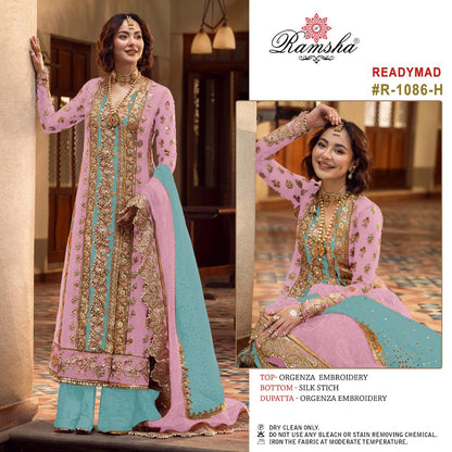 R 1086 Efgh Ramsha Organza Pakistani Readymade Suits Wholesaler India