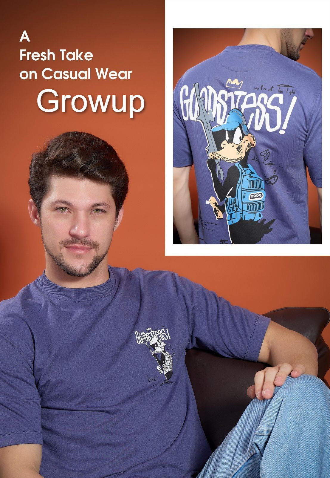 R 1094 Growup Looper Mens Tshirts Wholesale Price