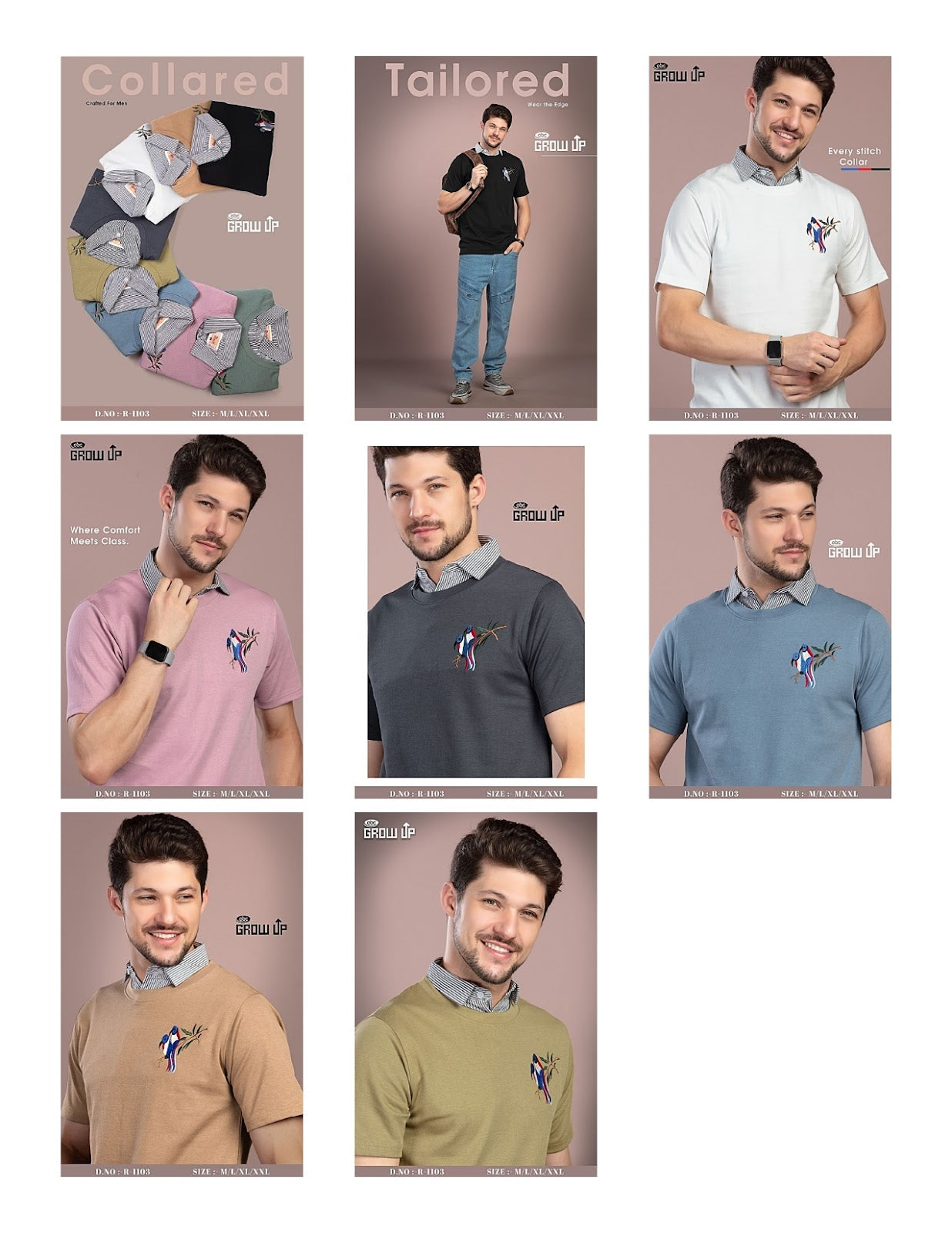 R 1103 Growup Interlock Mens Tshirts Exporter Ahmedabad