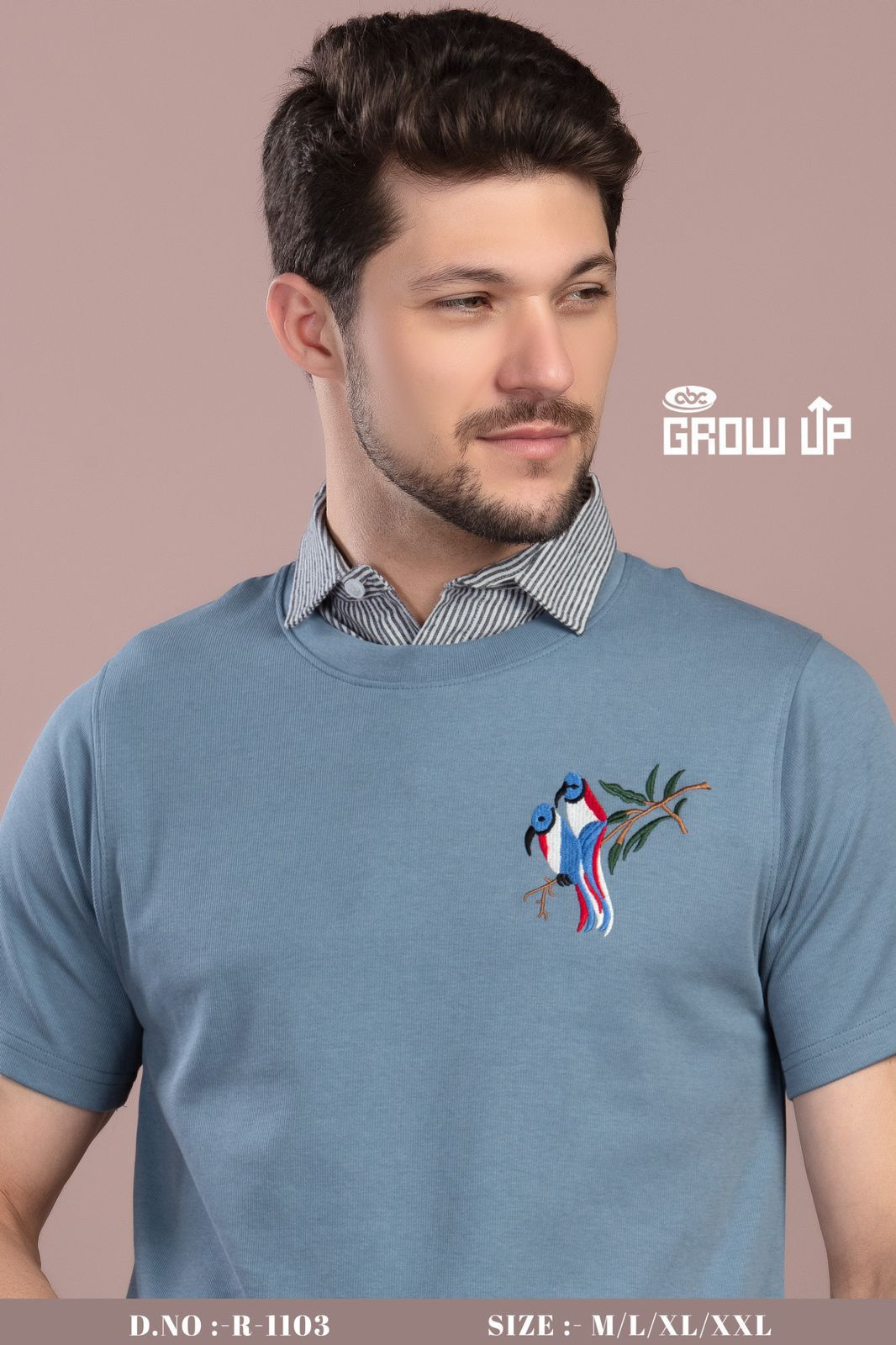 R 1103 Growup Interlock Mens Tshirts Exporter Ahmedabad