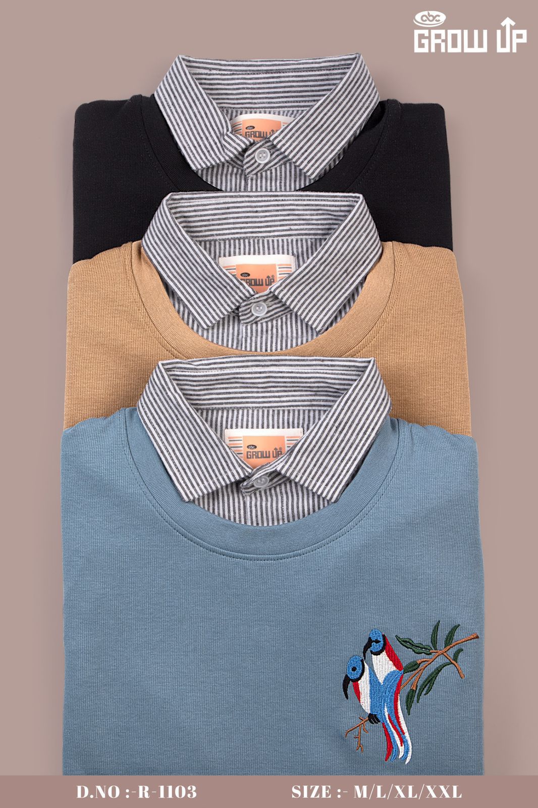 R 1103 Growup Interlock Mens Tshirts Exporter Ahmedabad