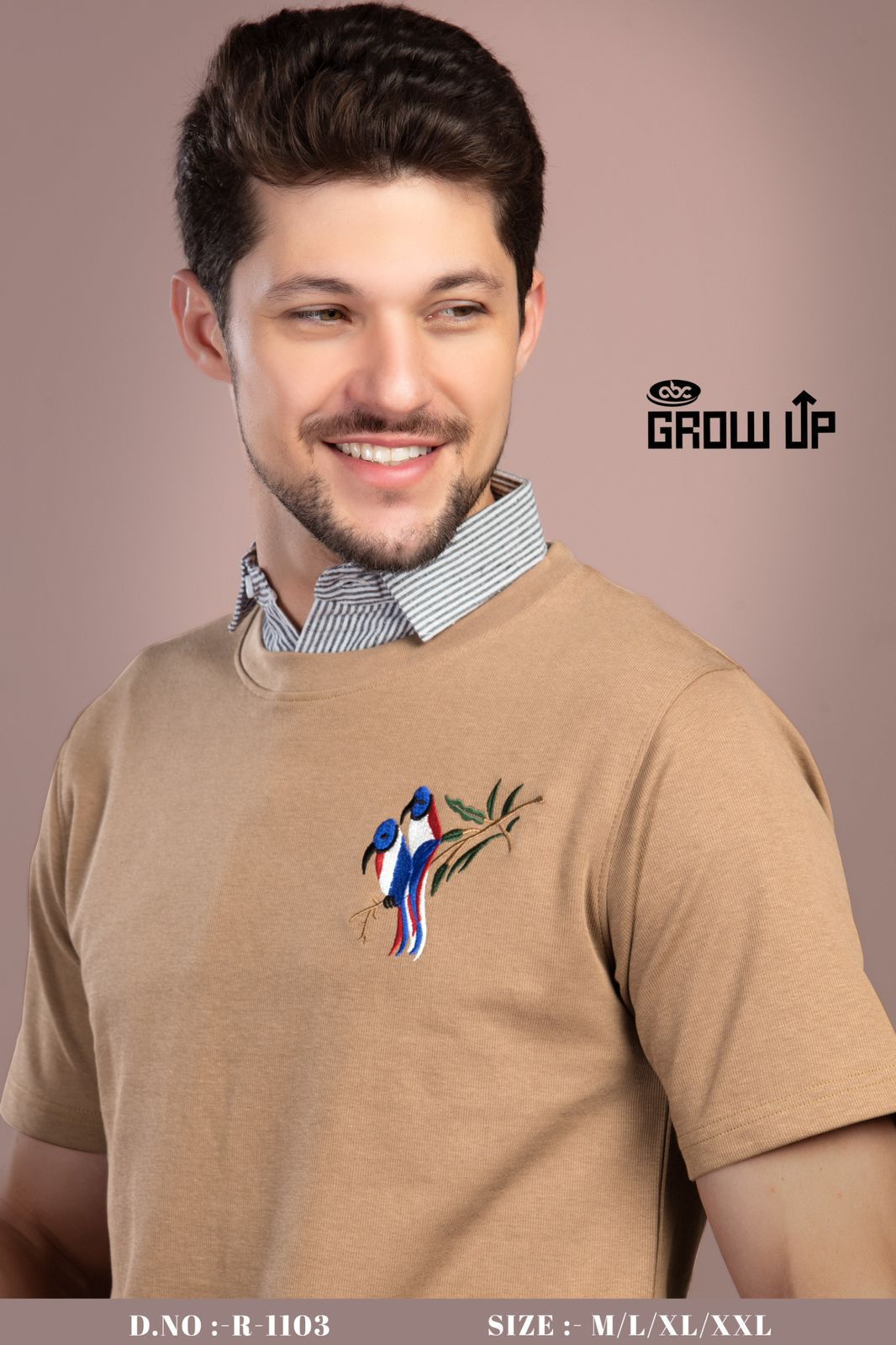 R 1103 Growup Interlock Mens Tshirts Exporter Ahmedabad