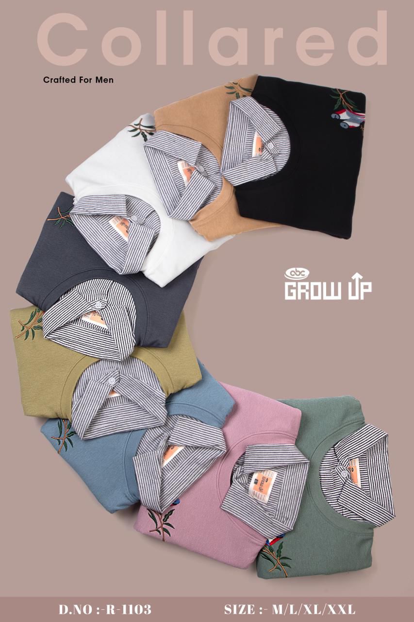 R 1103 Growup Interlock Mens Tshirts Exporter Ahmedabad