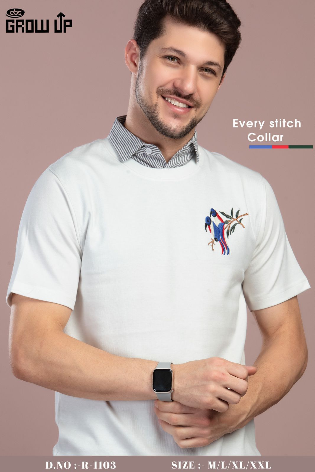 R 1103 Growup Interlock Mens Tshirts Exporter Ahmedabad