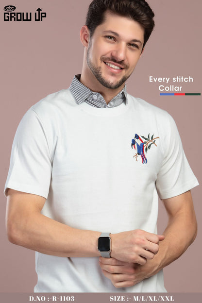 R 1103 Growup Interlock Mens Tshirts Exporter Ahmedabad