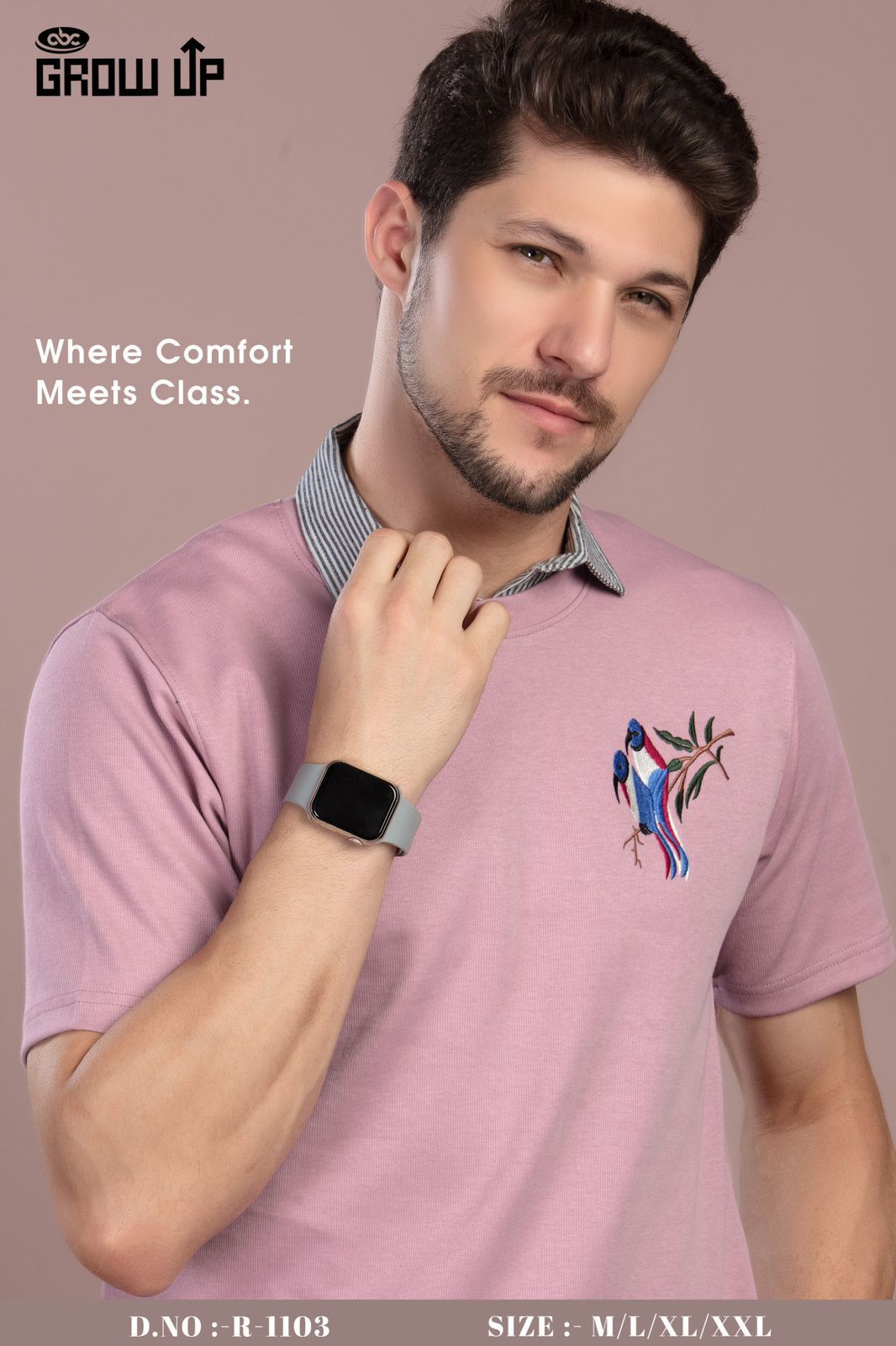 R 1103 Growup Interlock Mens Tshirts Exporter Ahmedabad