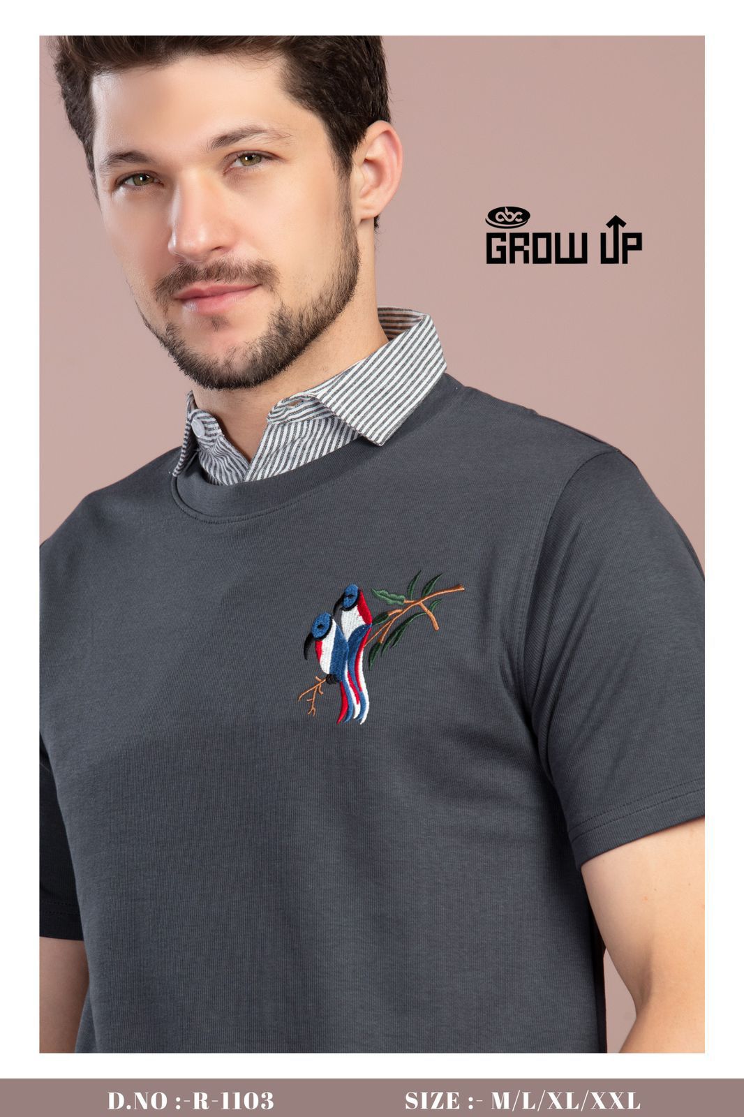 R 1103 Growup Interlock Mens Tshirts Exporter Ahmedabad