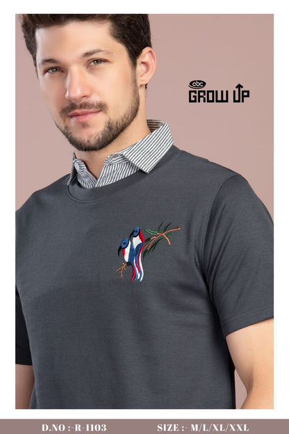 R 1103 Growup Interlock Mens Tshirts Exporter Ahmedabad