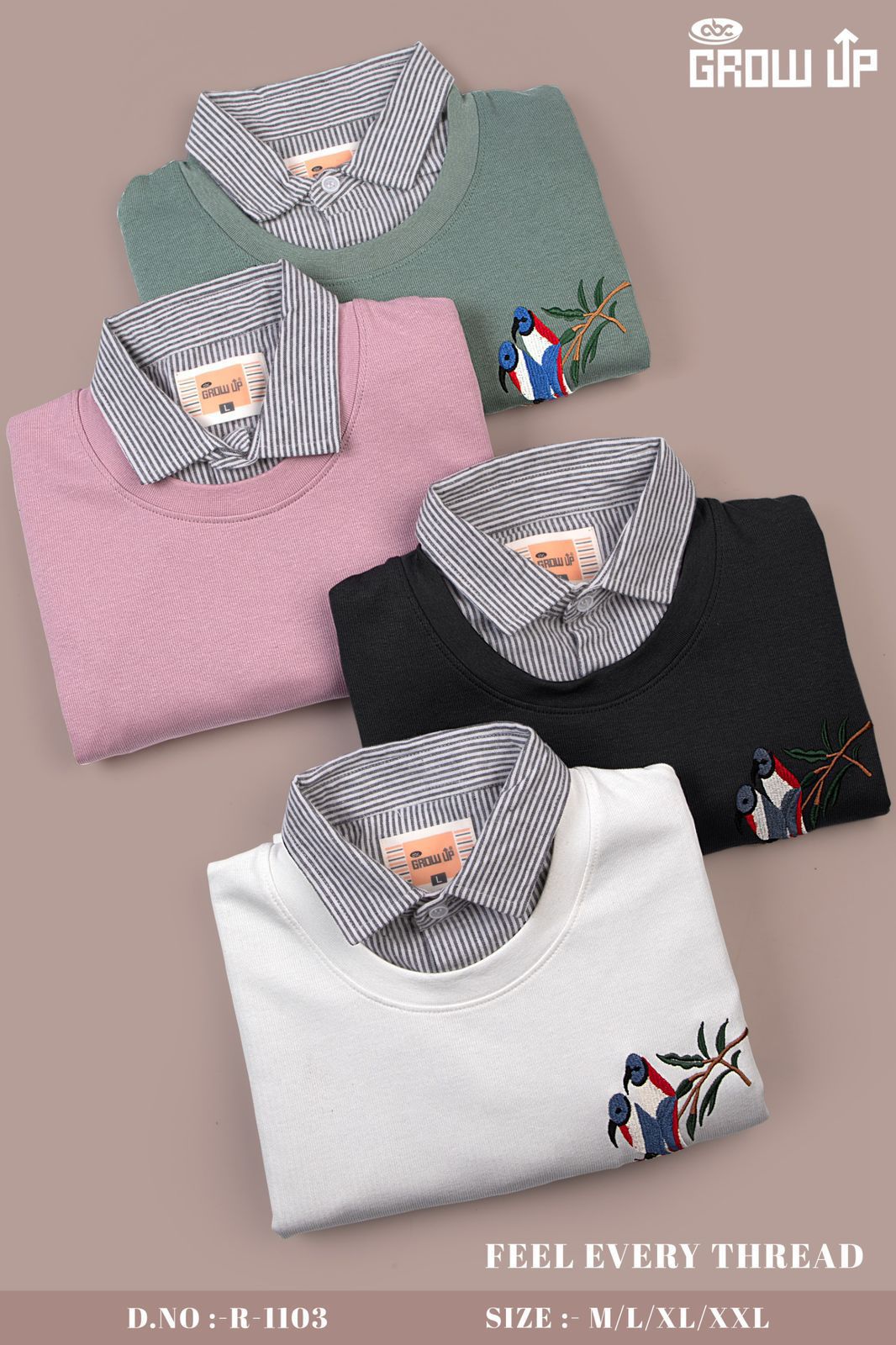 R 1103 Growup Interlock Mens Tshirts Exporter Ahmedabad
