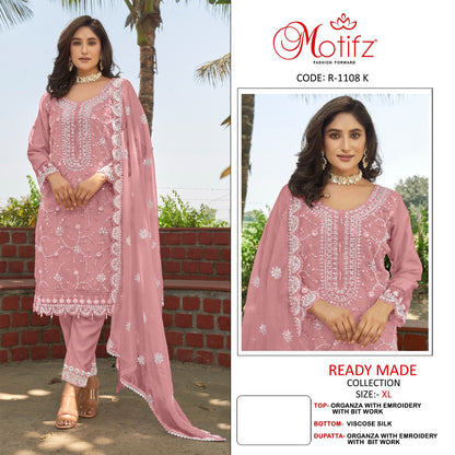 R 1108 Ijkl Motifz Organza Pakistani Readymade Suits Wholesale Price