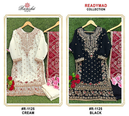 R 1125 Ramsha Georgette Pakistani Readymade Suits Exporter