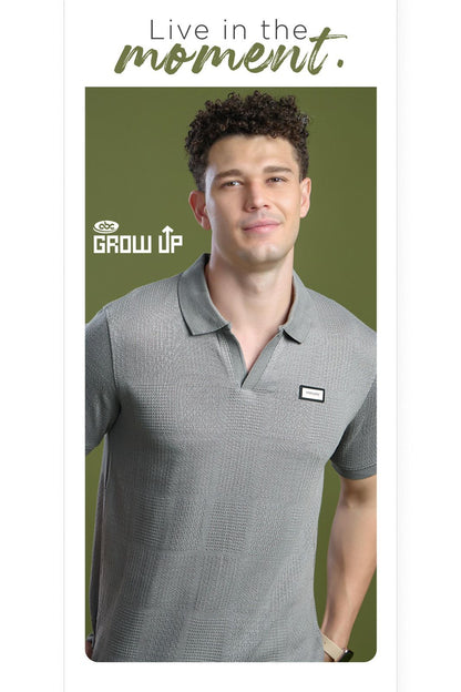 R 1130 Growup Jacquard Knit Mens Tshirts Wholesaler Ahmedabad