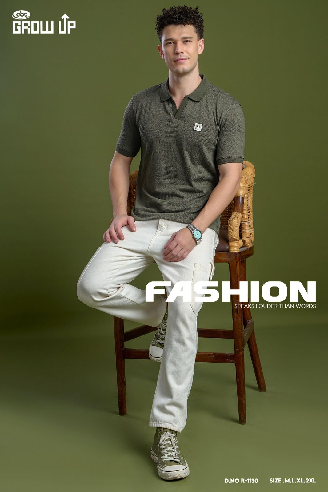 R 1130 Growup Jacquard Knit Mens Tshirts Wholesaler Ahmedabad