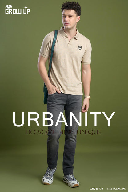 R 1130 Growup Jacquard Knit Mens Tshirts Wholesaler Ahmedabad