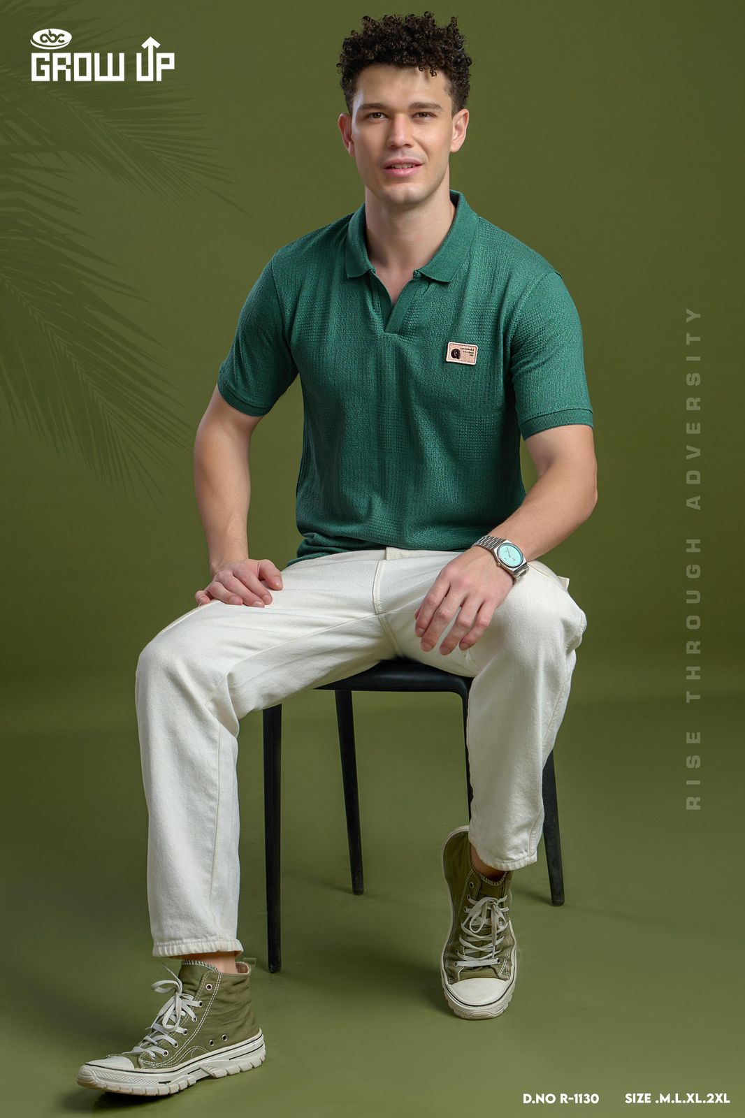 R 1130 Growup Jacquard Knit Mens Tshirts Wholesaler Ahmedabad