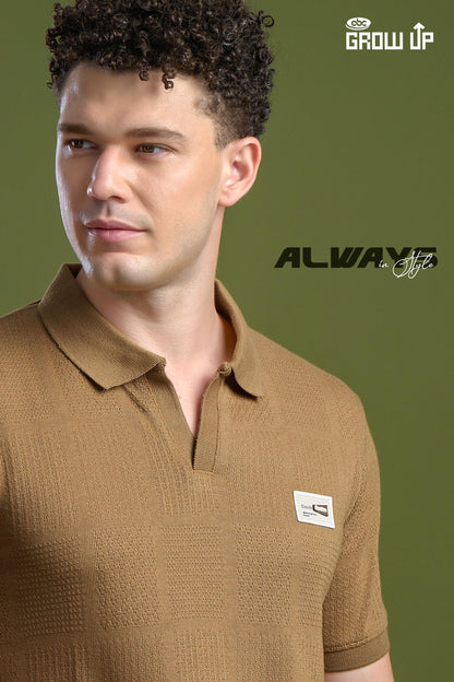 R 1130 Growup Jacquard Knit Mens Tshirts Wholesaler Ahmedabad