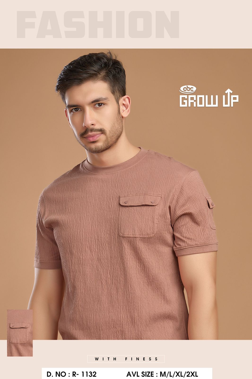 R 1132 Growup Crush Mens Tshirts Manufacturer