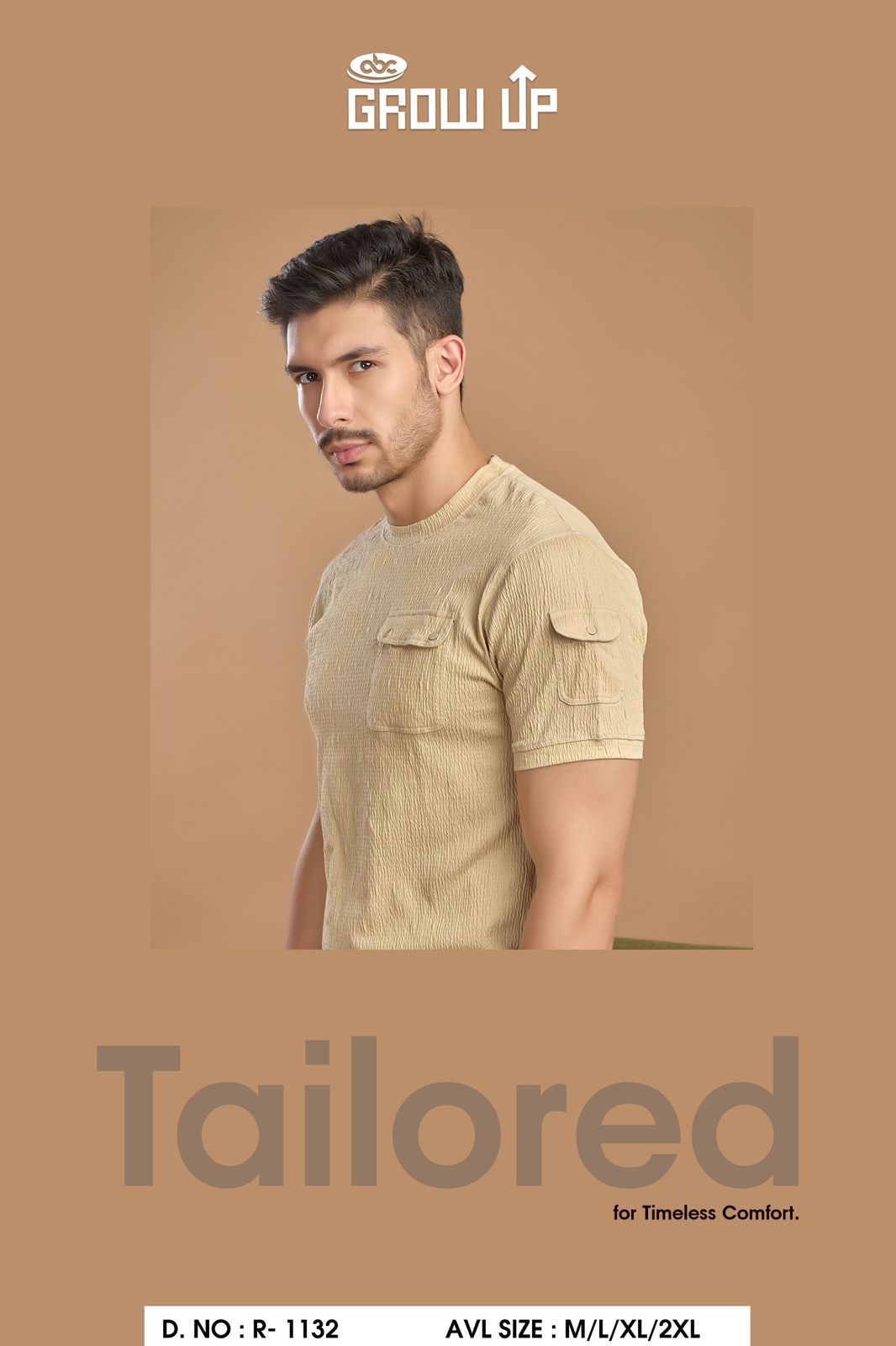 R 1132 Growup Crush Mens Tshirts Manufacturer