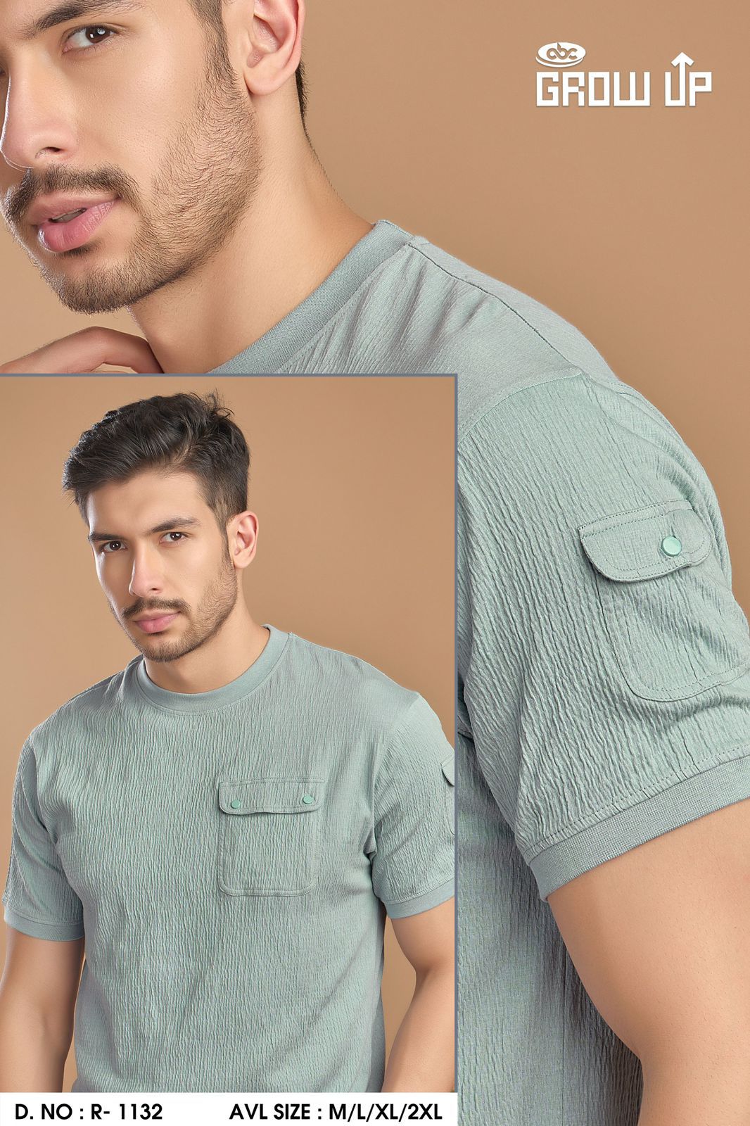 R 1132 Growup Crush Mens Tshirts Manufacturer