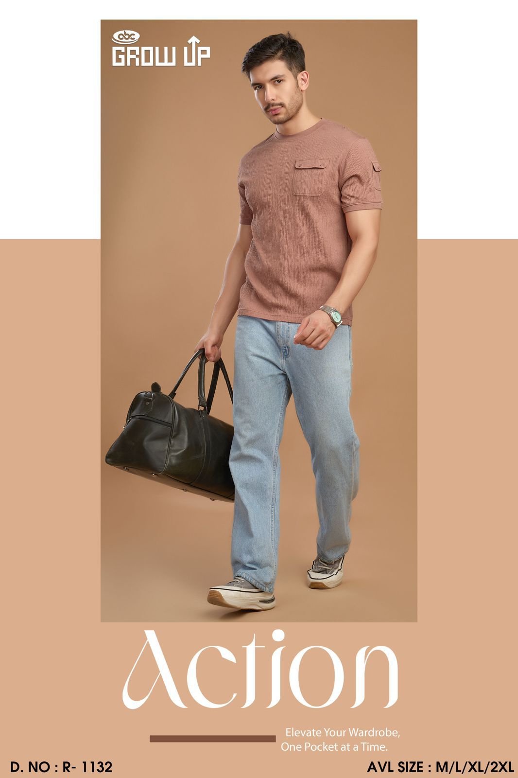 R 1132 Growup Crush Mens Tshirts Manufacturer