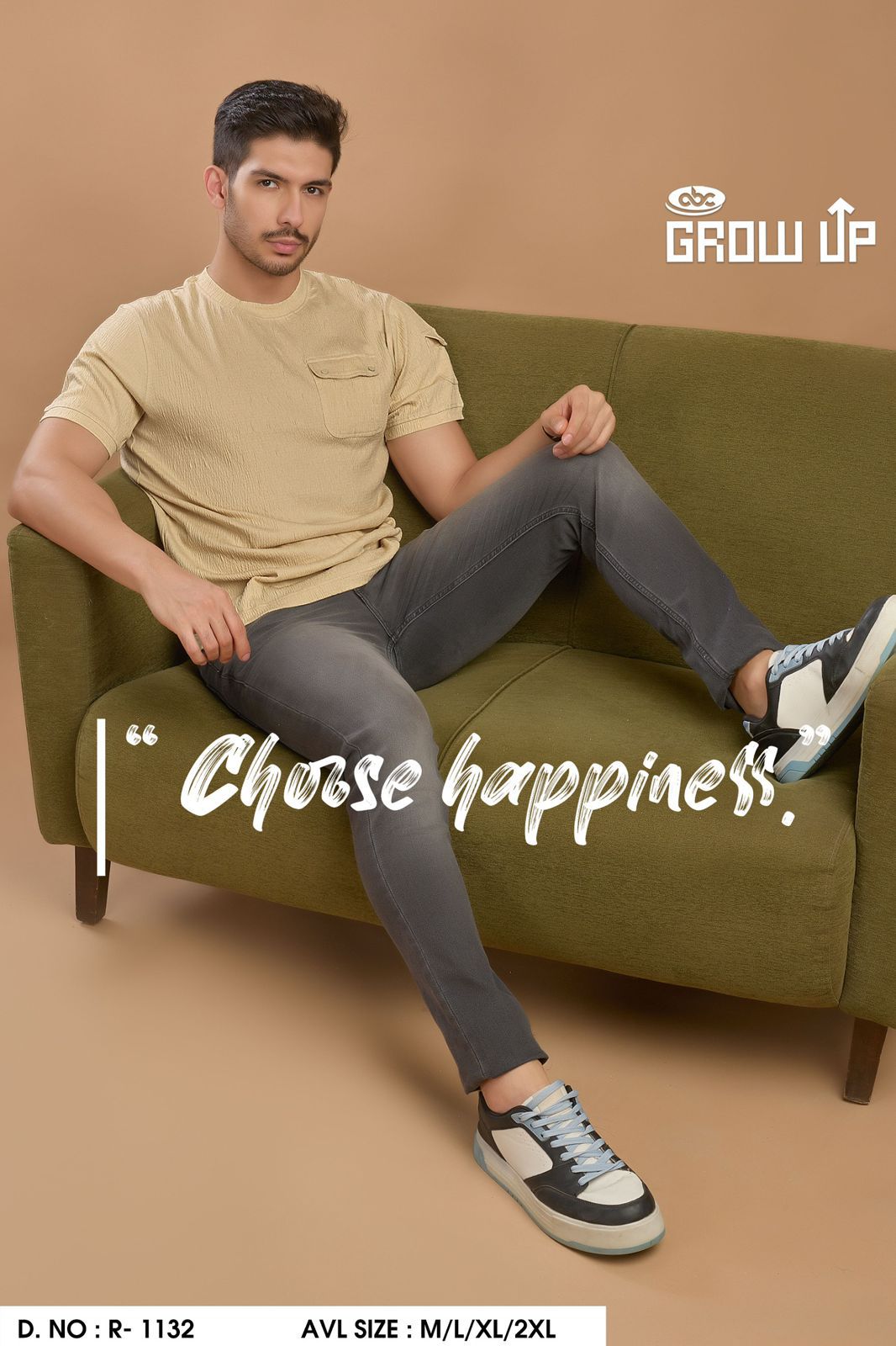 R 1132 Growup Crush Mens Tshirts Manufacturer