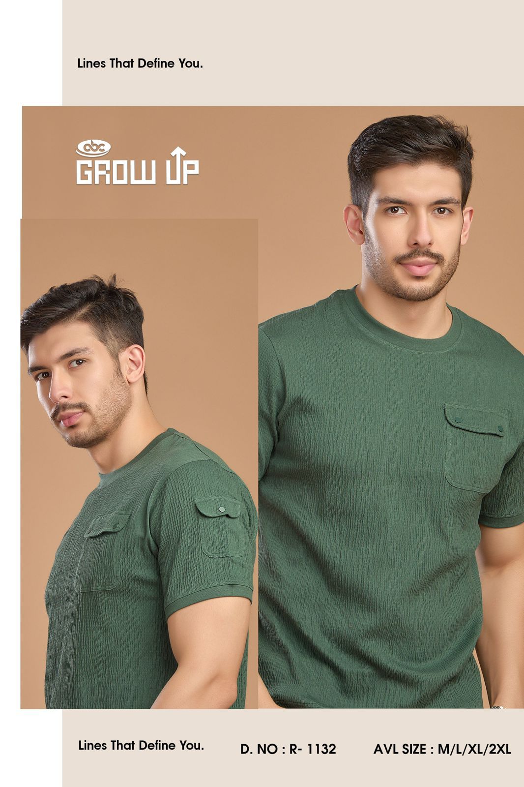 R 1132 Growup Crush Mens Tshirts Manufacturer