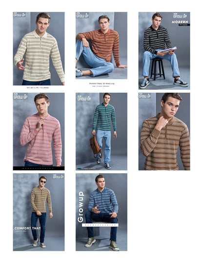 R 1142 Growup Stripes Mens Tshirts Supplier
