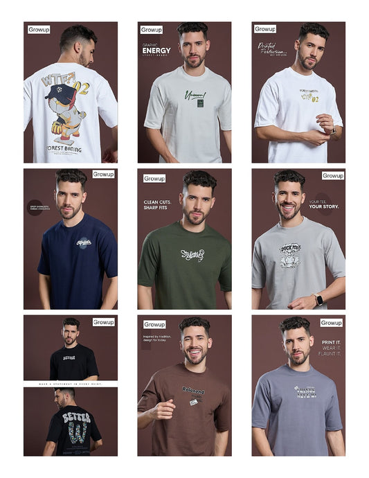 R 1143 Growup Cotton Looper Mens Tshirts Exporter India