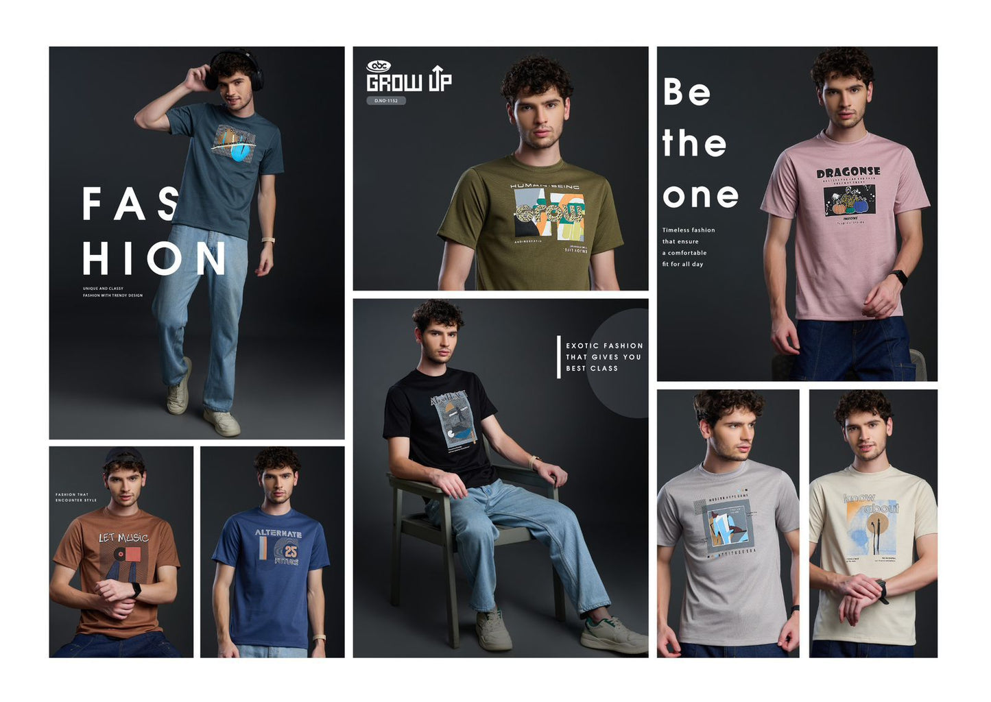 R 1152 Growup Cotton Mens Tshirts Supplier Ahmedabad
