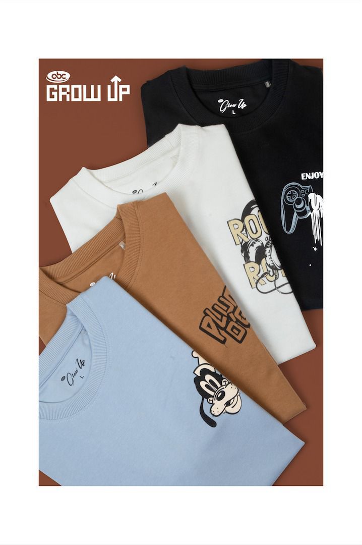R 1163 Growup Cotton Looper Mens Tshirts Wholesaler India