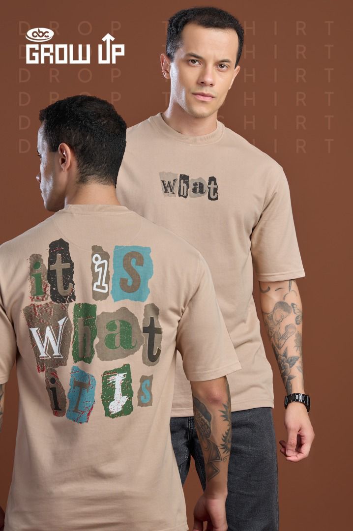 R 1163 Growup Cotton Looper Mens Tshirts Wholesaler India