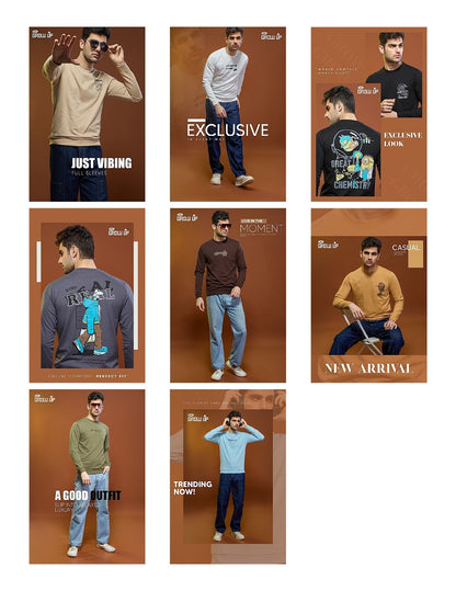 R 1179 Growup Cotton Looper Mens Tshirts Wholesaler Gujarat