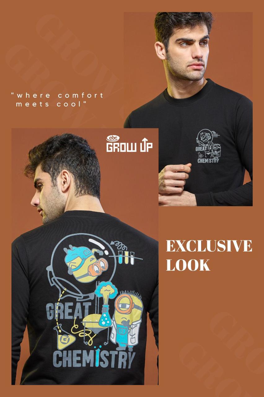 R 1179 Growup Cotton Looper Mens Tshirts Wholesaler Gujarat